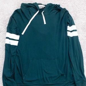 Long sleeved shirt with hoodie